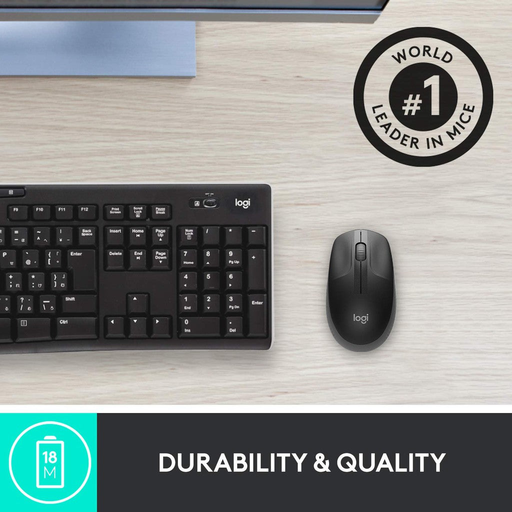 Logitech Mouse M190 Wireless - Black