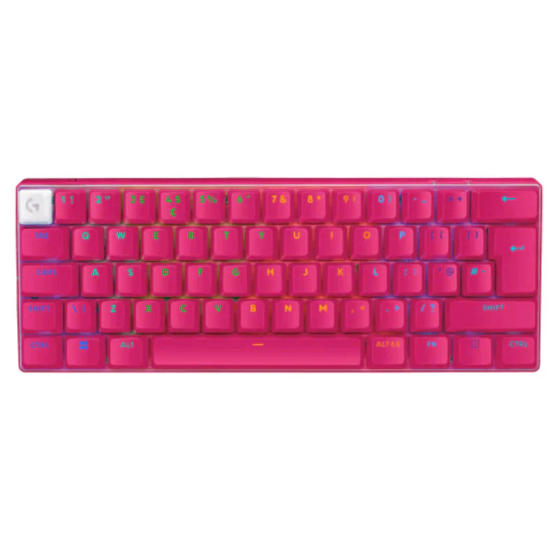 Logitech G PRO X 60 LIGHTSPEED Wireless RGB Mechanical Gaming Keyboard, Optical Tactile Switch - Magenta (US Layout)