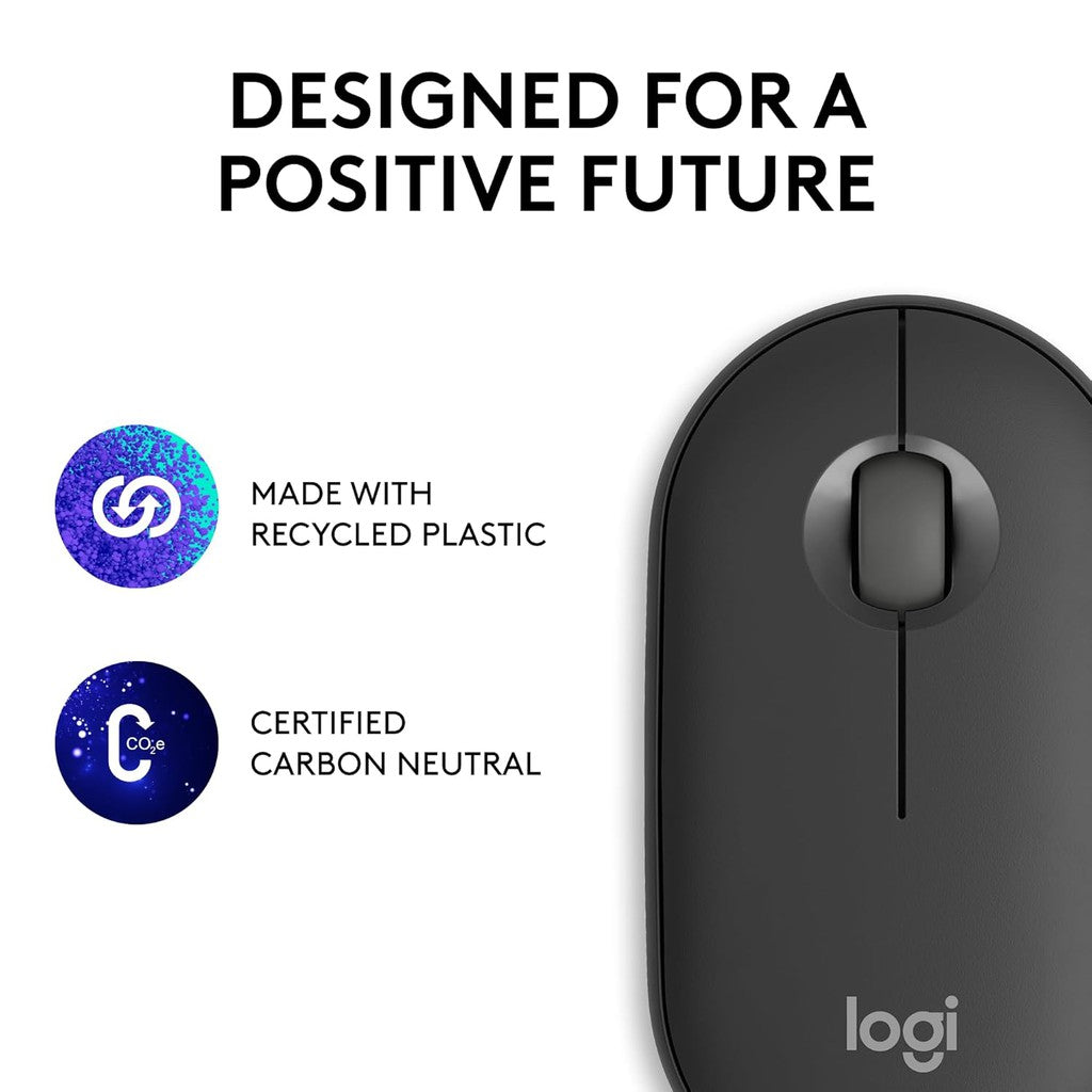 Logitech Pebble Mouse 2 M350S / Wireless / Bluetooth Mouse - Tonal Graphite