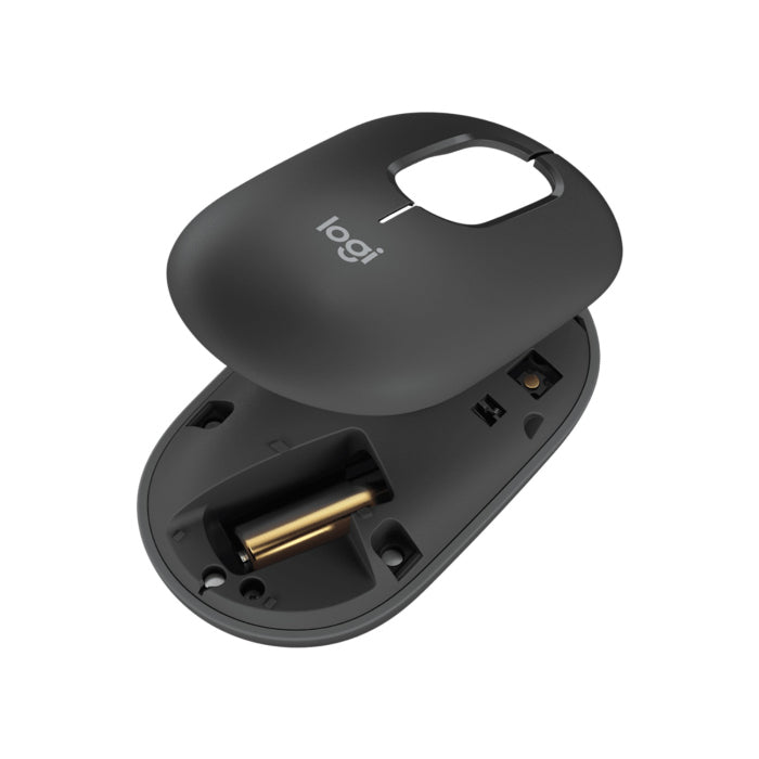Logitech Pop Silent Touch Bluetooth Mouse, 24 Month Battery Life, SmartWheel Fast Scrolling And Line-By-Line Precision - Black