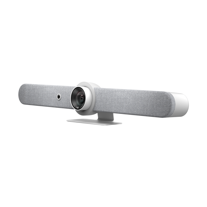 Logitech Rally Bar 4K UHD Conferencing Camera - 6 Beamforming Microphones, PTZ Camera, 2 Speakers - White