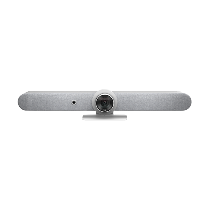 Logitech Rally Bar 4K UHD Conferencing Camera - 6 Beamforming Microphones, PTZ Camera, 2 Speakers - White