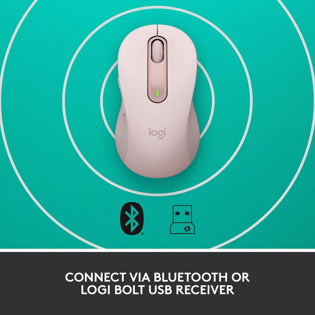 Logitech Signature M650 Wireless BT Mouse (Sixe-S/M)- Rose