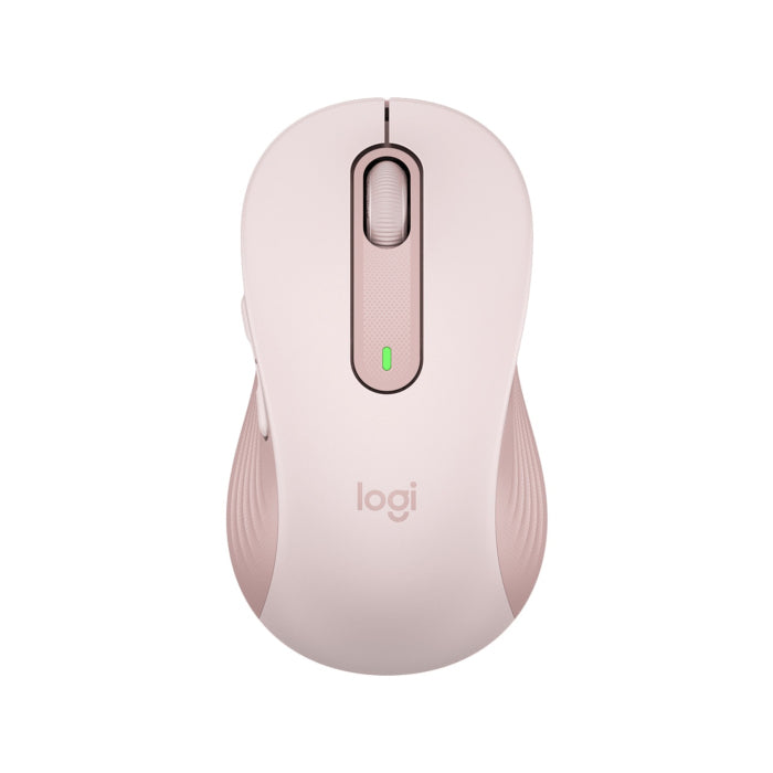 Logitech Signature M650L Wireless/Bluetooth Mouse, Silent Touch, SmartWheel Fast Scrolling, Large Size Grob - Rose