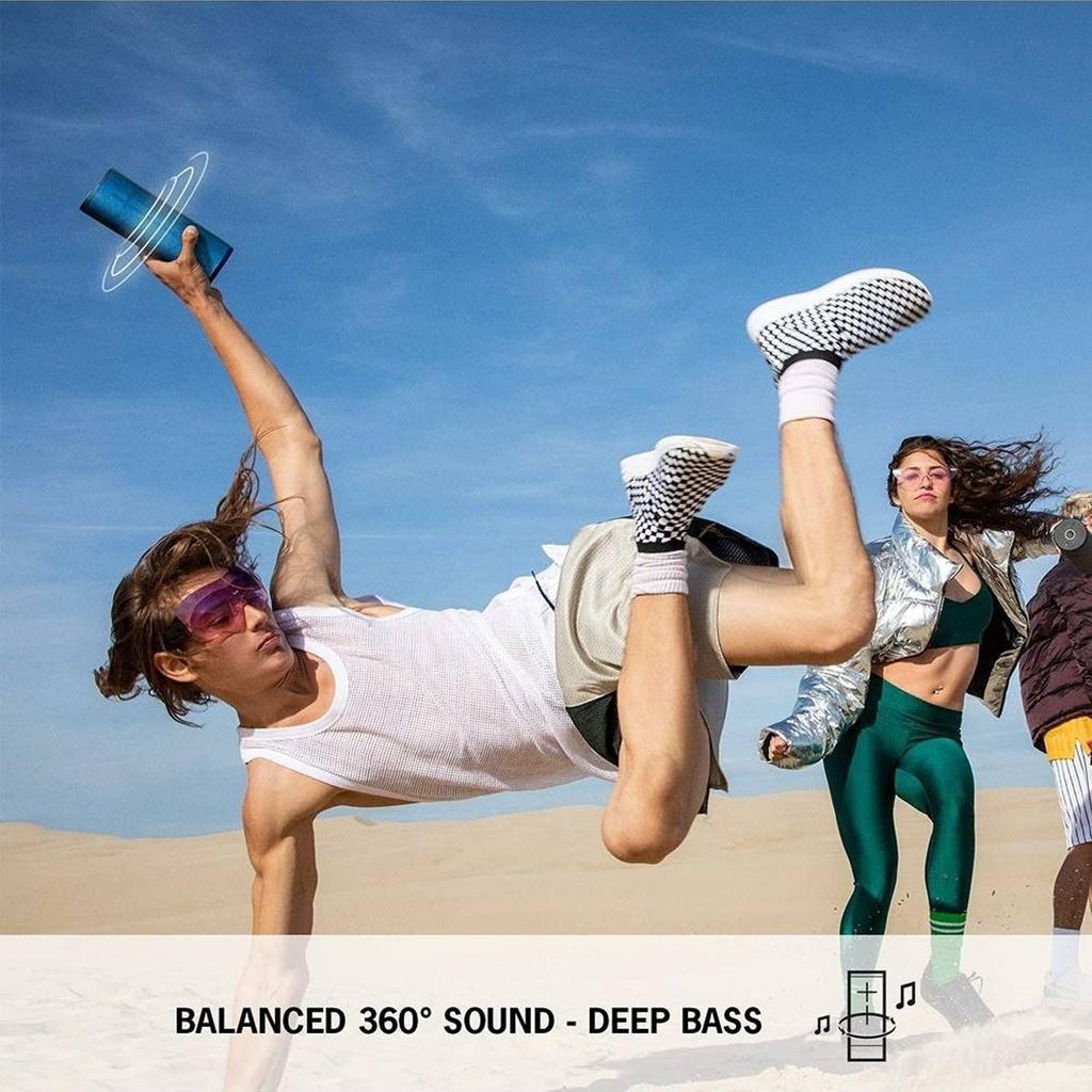 Logitech Ultimate Ear Boom 3 Portable Bluetooth Speaker Water Proof & Dust Proof 360 Sound One touch Music Control - SunSet Red