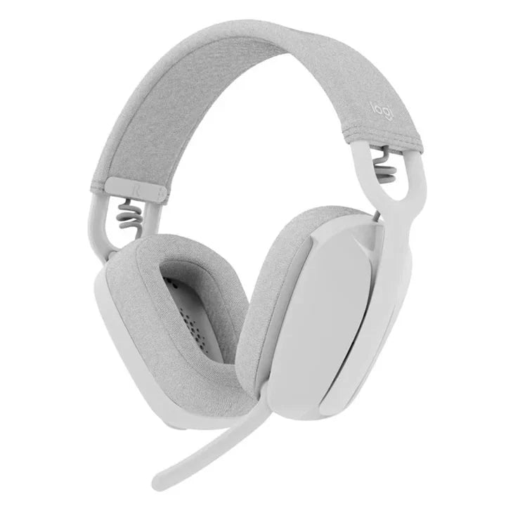 Logitech Zone Vibe 100 Wireless Bluetooth Headset With Noise-Cancelling Mic - White
