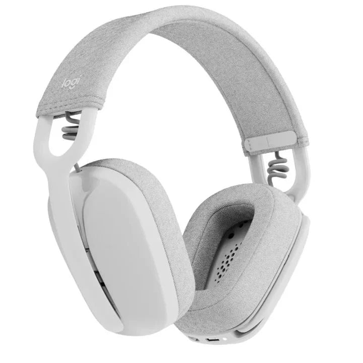 Logitech Zone Vibe 100 Wireless Bluetooth Headset With Noise-Cancelling Mic - White