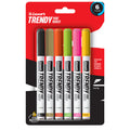 Luxor- Trendy 6 Assorted Paint Markers Extra Fine Tip