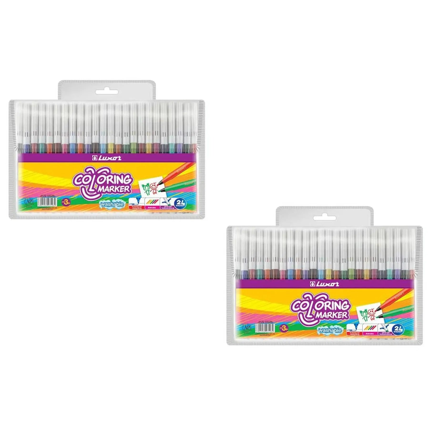 Luxor - Coloring Marker Assorted (24’S Wallet) Set Of 2