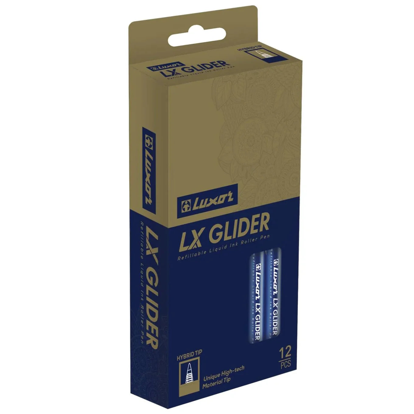 Luxor- Glider 12 Blue Color Refillable Liquid Ink Roller Pen