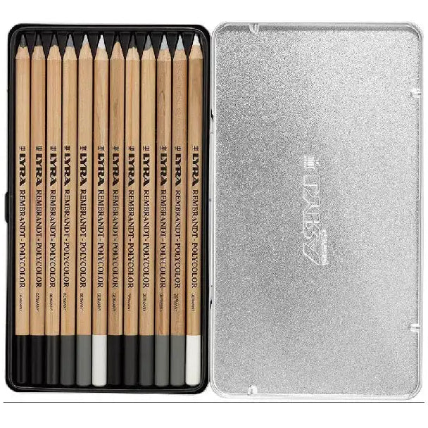 Lyra Rembramdt Polycolor Grey Tin Box 12Pcs