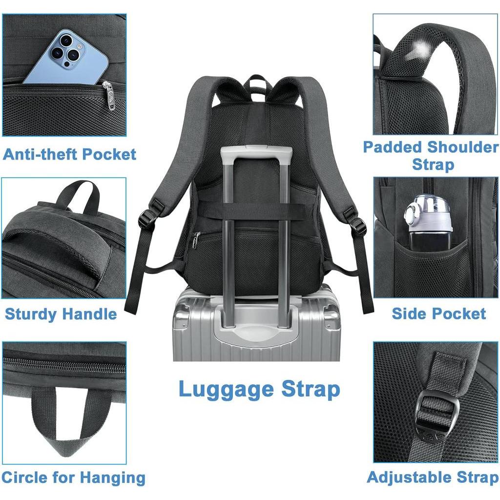 MATEIN 17 Inch Laptop Backpack TSA Large Travel Backpack with Lunch Box Backpack for Men Women