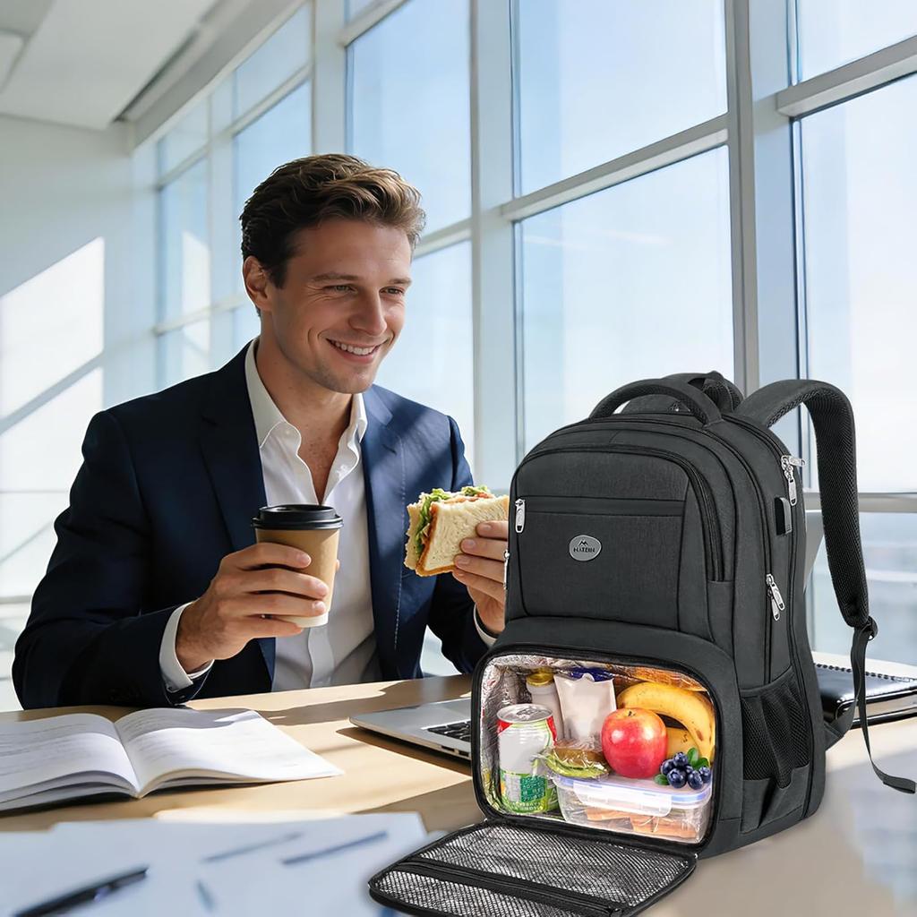 MATEIN 17 Inch Laptop Backpack TSA Large Travel Backpack with Lunch Box Backpack for Men Women