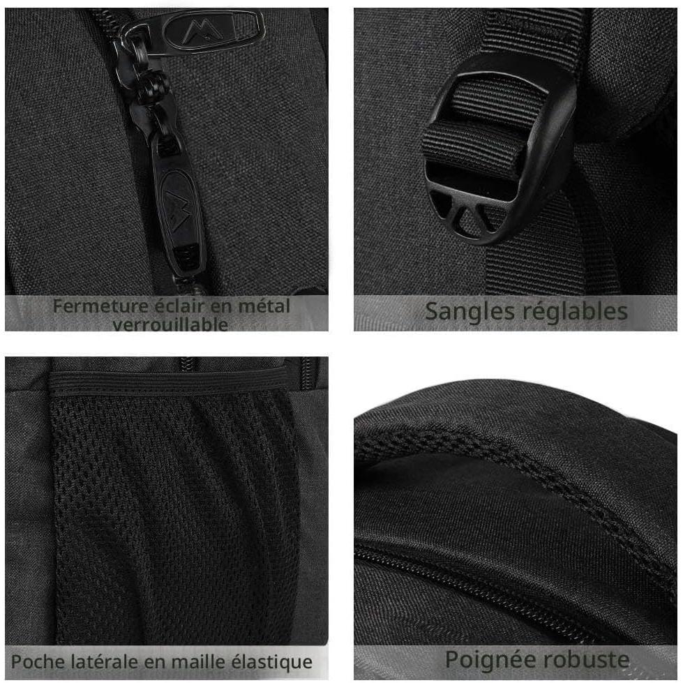 MATEIN Business Laptop Backpack 15.6 Inch Travel Laptop Bag Rucksack with USB Charging