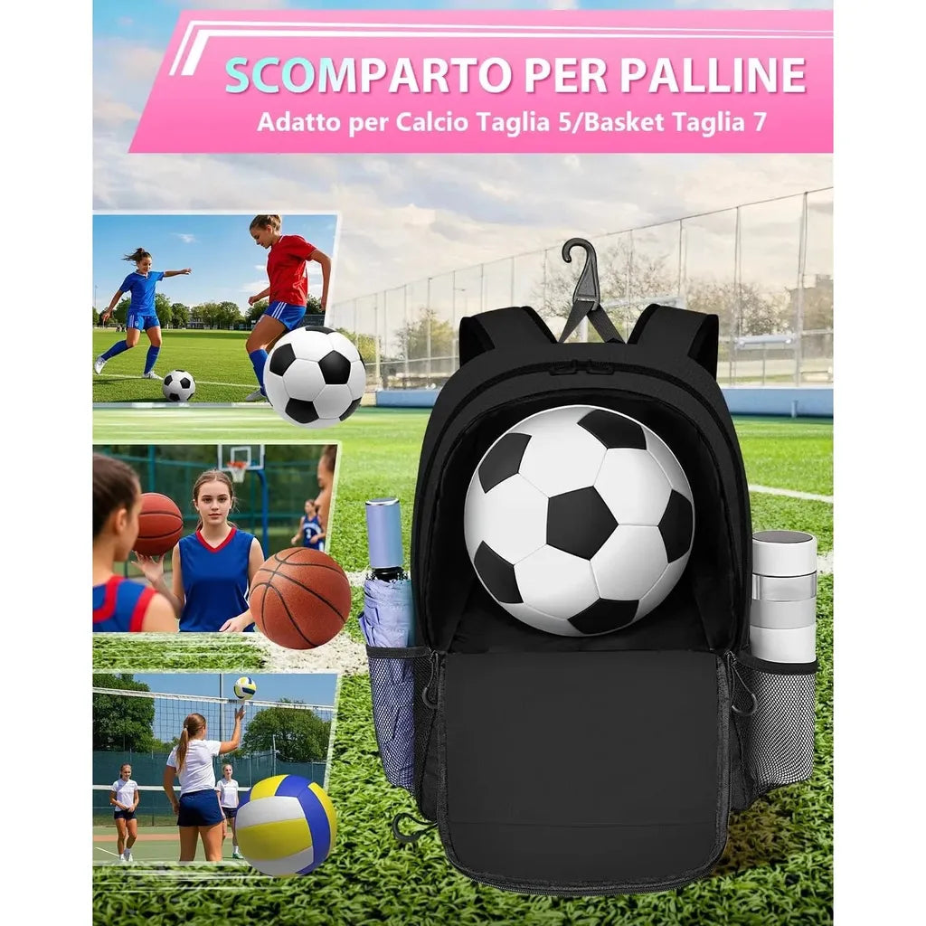 MATEIN Football Backpack with Shoe Holder Waterproof Sports Backpack for Men Laptop