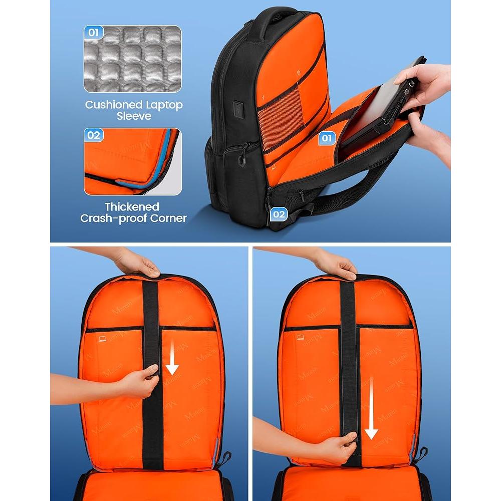 MATEIN Hard Shell Gaming Backpack for Men Waterproof Extra Large Laptop Backpack with EVA Front Shield