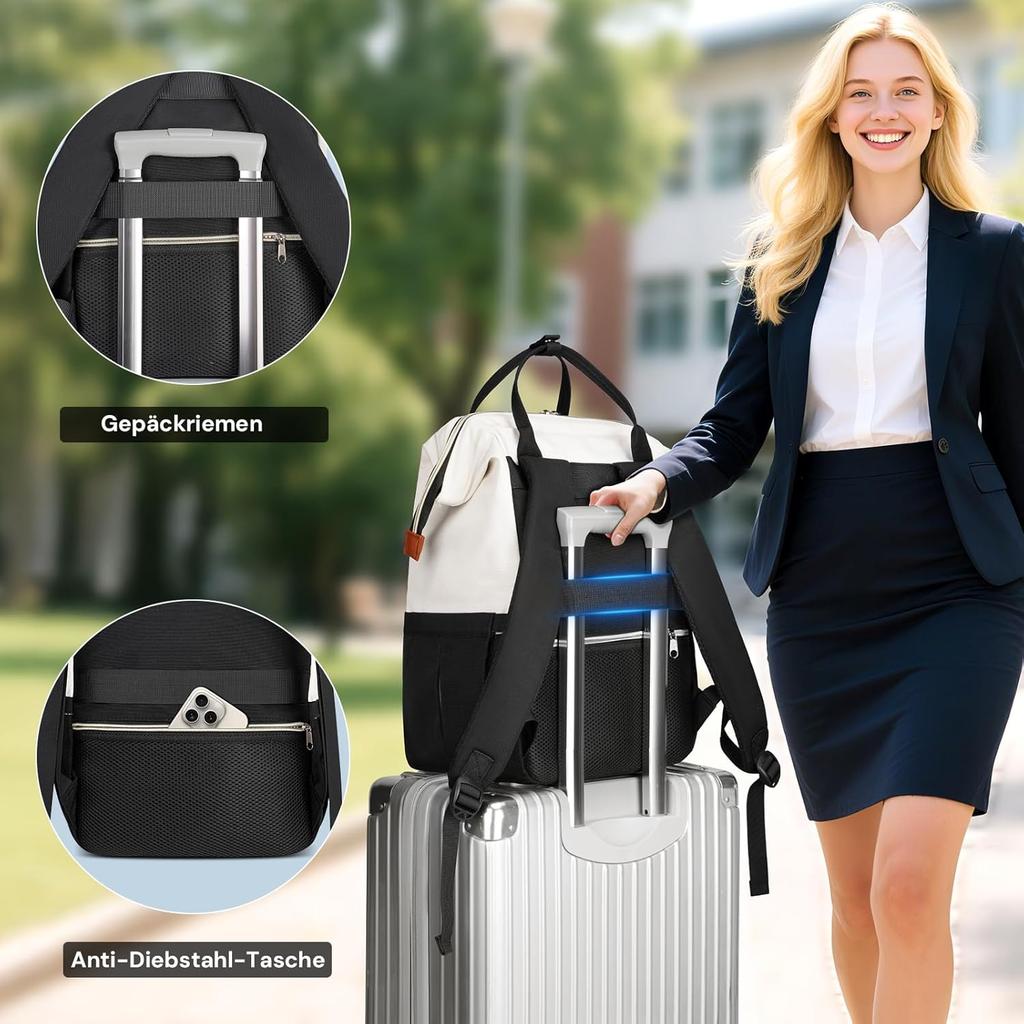 MATEIN Laptop Backpack Women's Insulated Cooler Bag, Backpack with Cooling Compartment Waterproof Anti Theft
