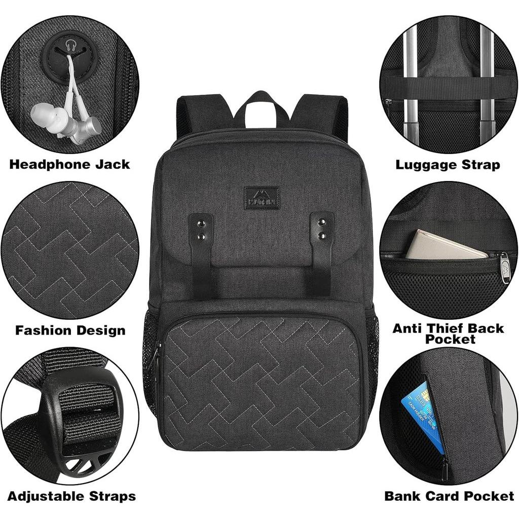 MATEIN Lunch Backpack for Men Insulated Work Backpack with Lunch Compartment USB Charging Port