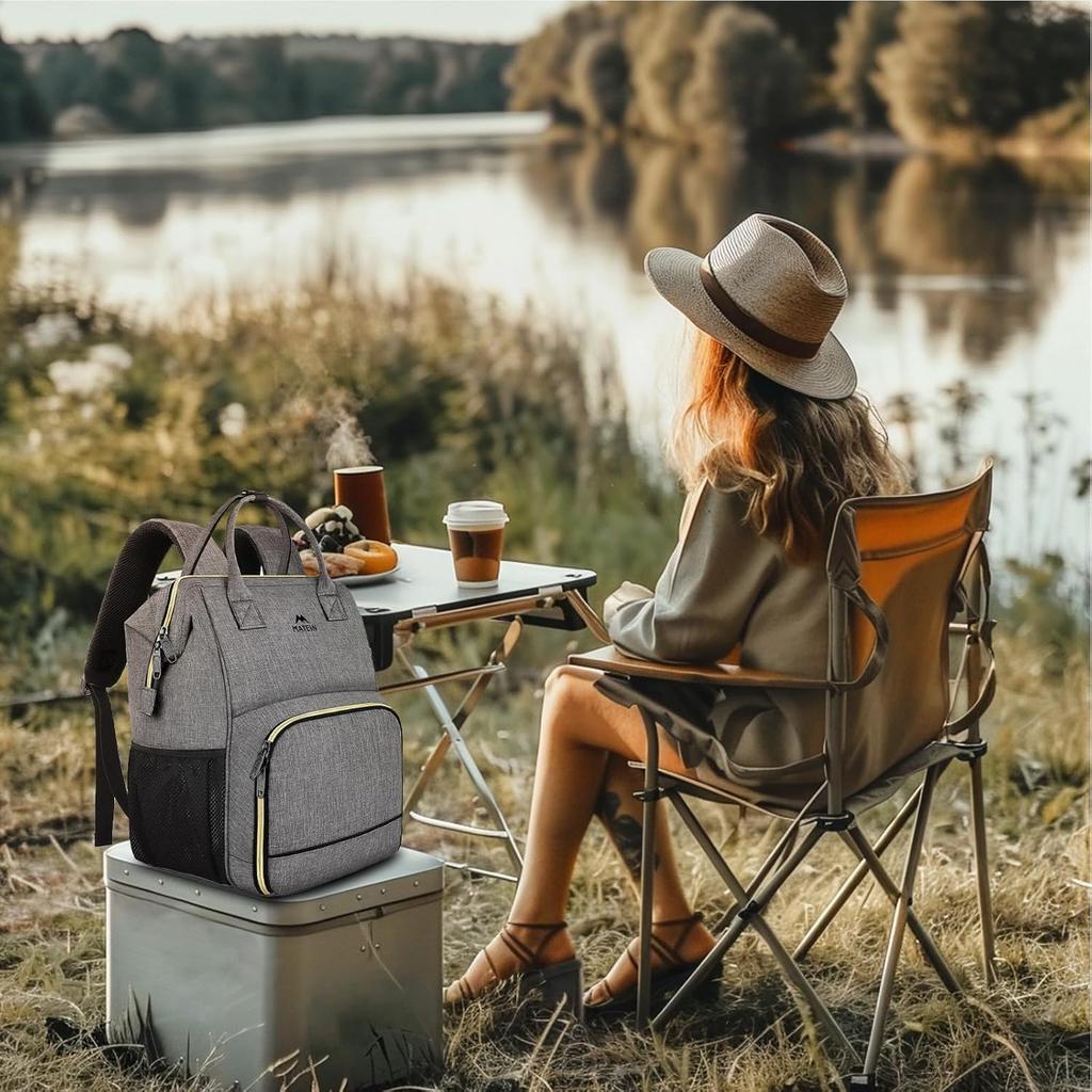 MATEIN Lunch Backpack for Women 15.6 Inch Laptop Backpack with Lunch Compartment
