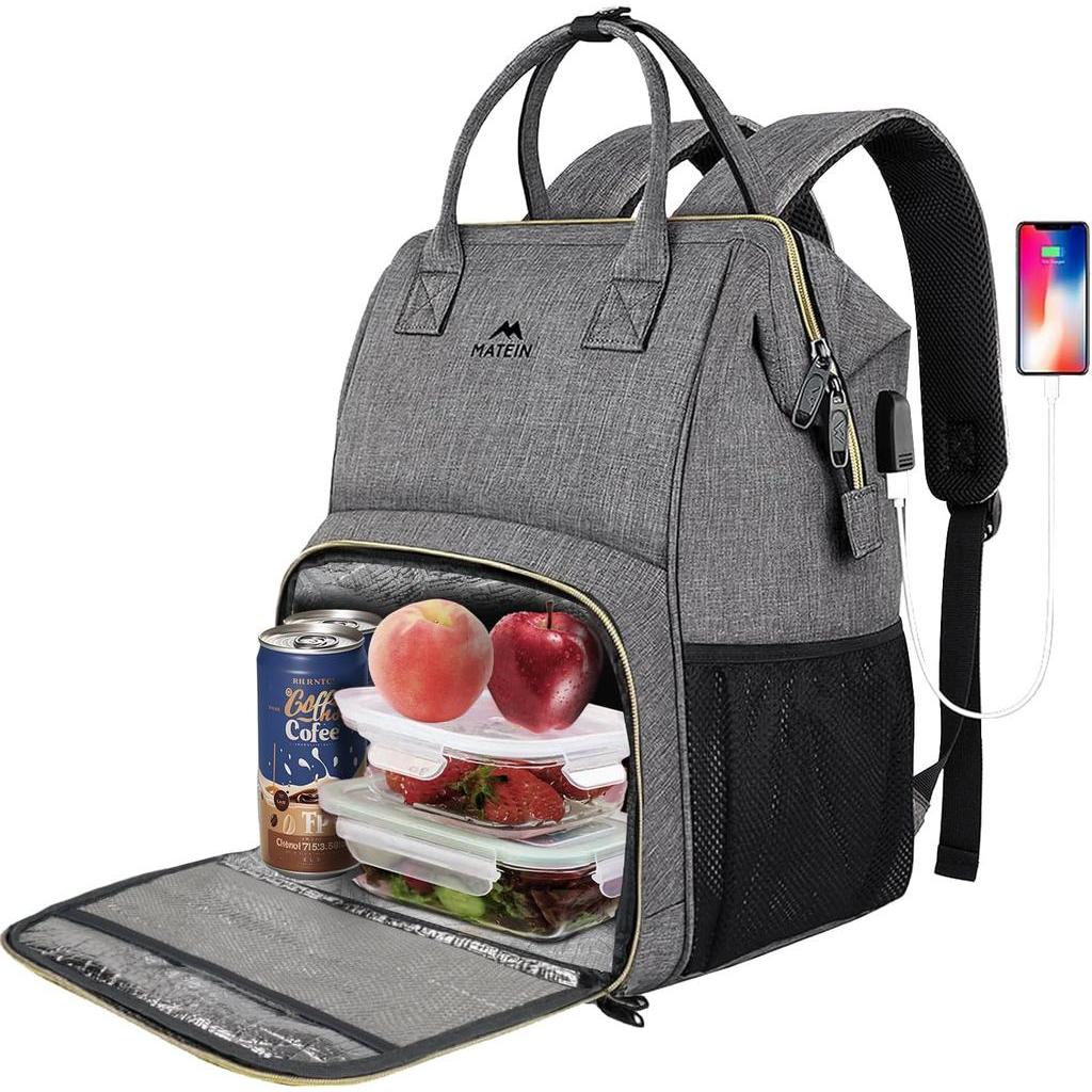 MATEIN Lunch Backpack for Women 15.6 Inch Laptop Backpack with Lunch Compartment