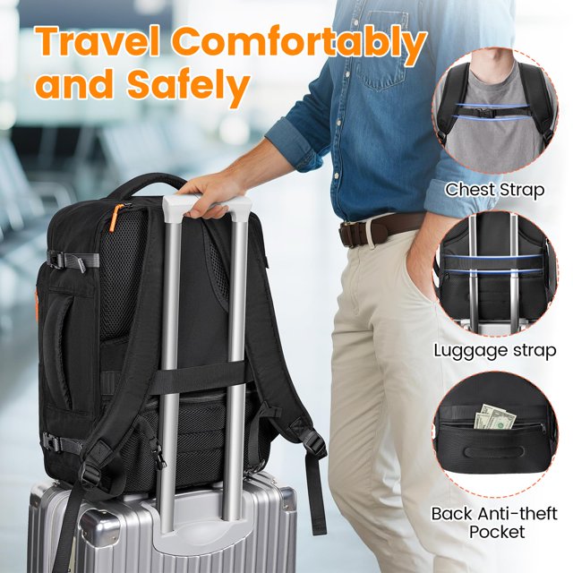 MATEIN Personal Item Backpack with Shoe Compartment Carry On Backpack for Travel