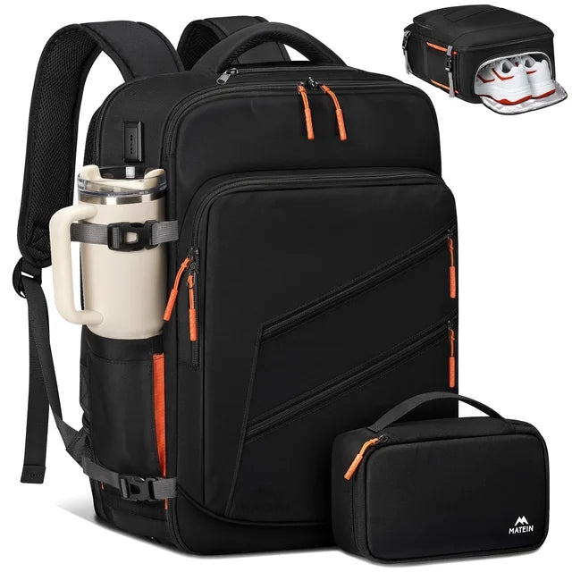 MATEIN Personal Item Backpack with Shoe Compartment Carry On Backpack for Travel