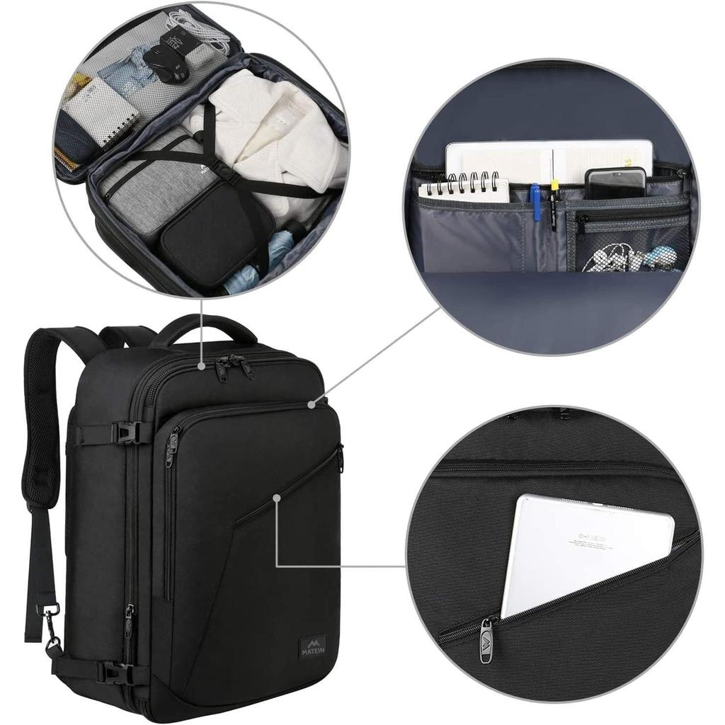 MATEIN Travel Laptop Backpack Business Anti Theft Slim Sturdy Laptops Backpack Large Carry Bag