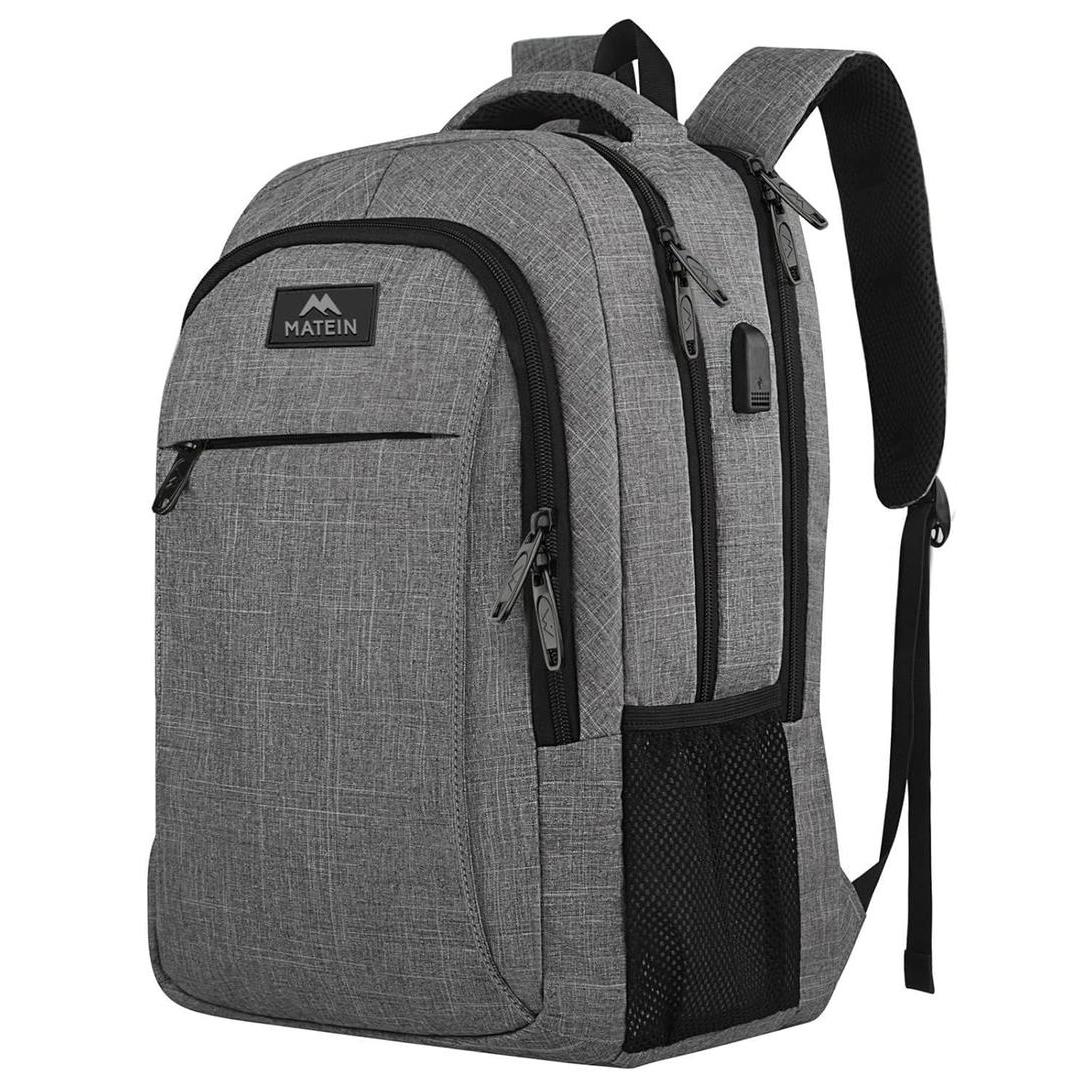MATEIN Travel Laptop Backpack Business Anti Theft Slim Sturdy Laptops Backpack with USB Charging Port
