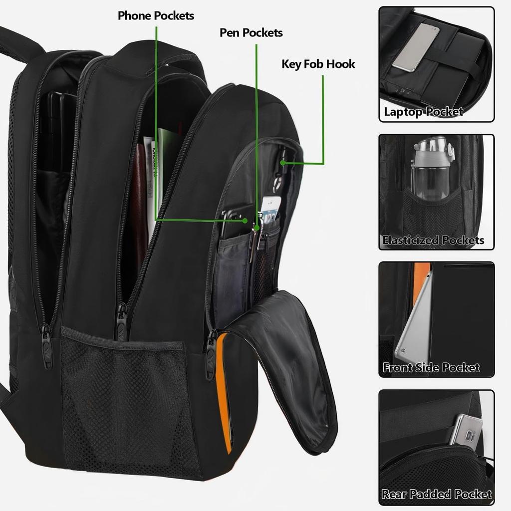 MATEIN Travel Laptop Backpack Work Bag Lightweight Laptop Bag with USB Charging Port Anti Theft Business Backpack
