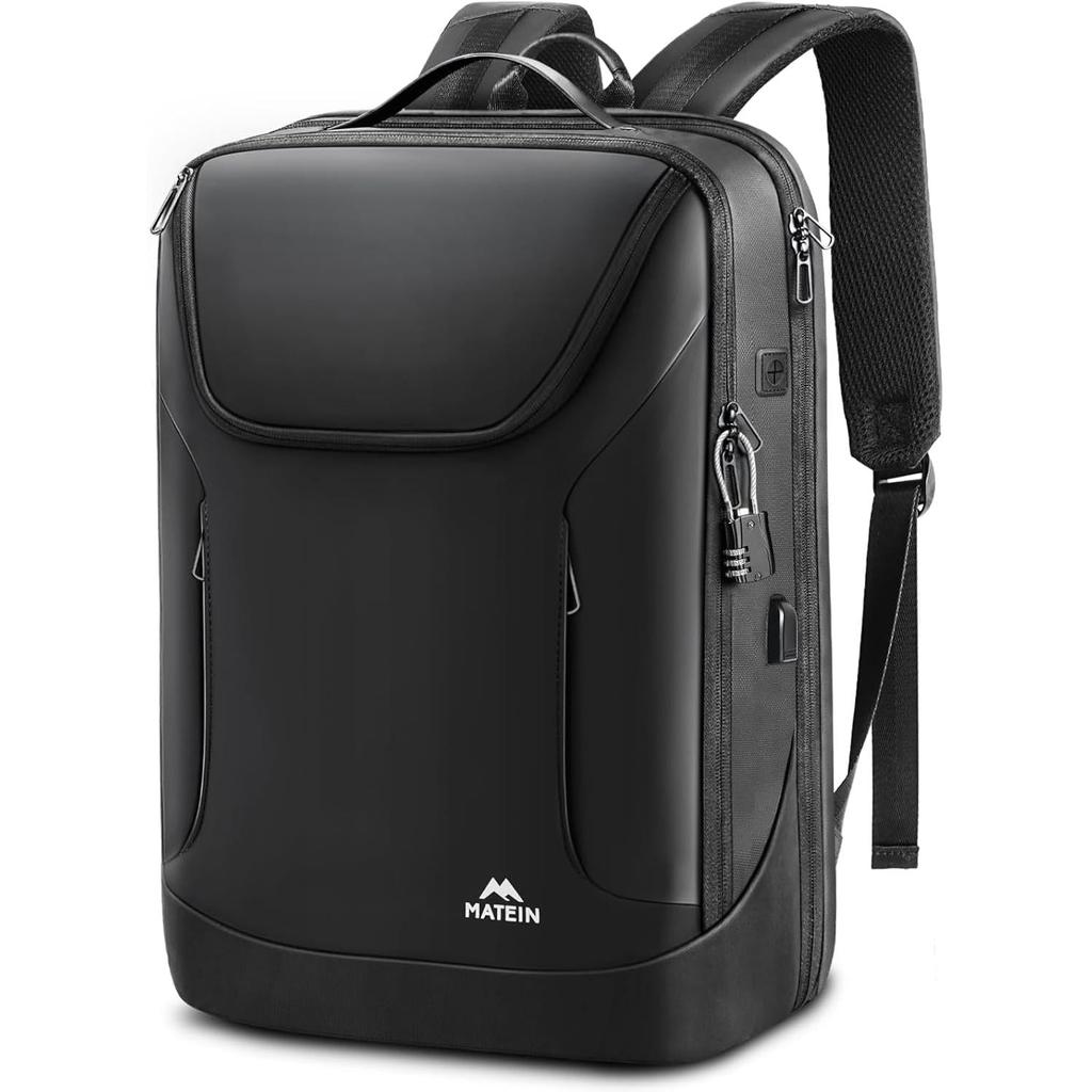 MATEIN Waterproof Laptop Backpack 17 Inch Anti Theft Business Backpack with Lock & USB Charging Port