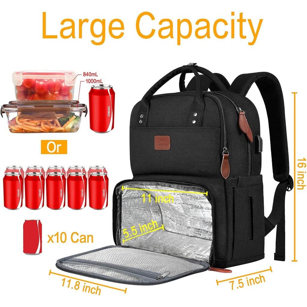 MATEIN Work Backpack for Women Insulated Cooler Backpacks with Lunch Box 15.6 Inch Laptop Backpack