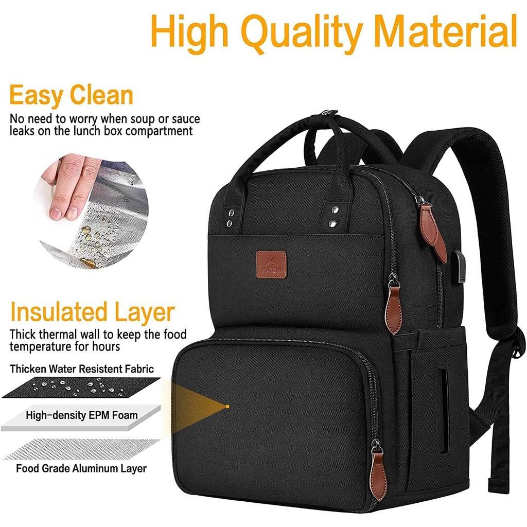 MATEIN Work Backpack for Women Insulated Cooler Backpacks with Lunch Box 15.6 Inch Laptop Backpack