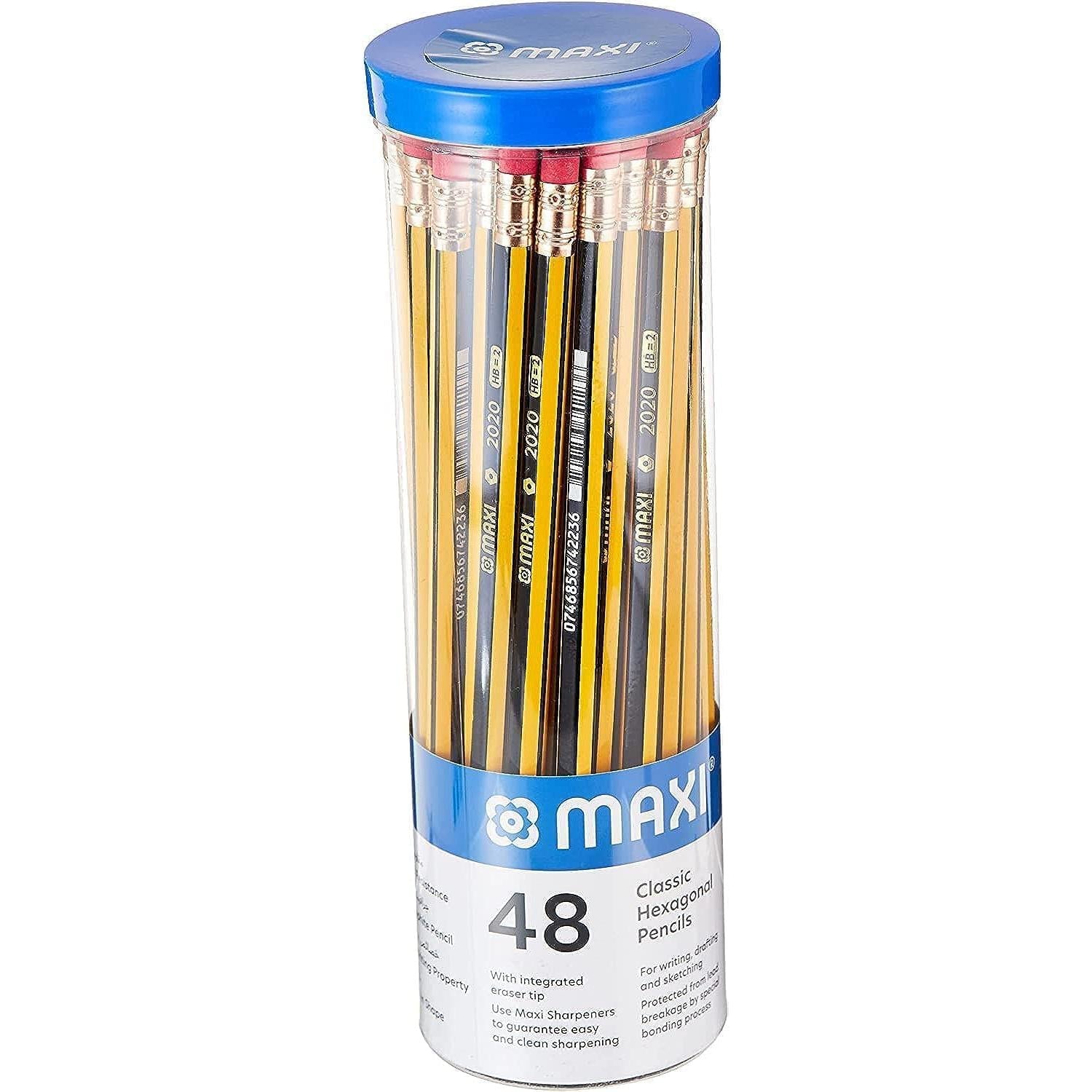 MAXI PENCILS HB JAR 48PCS