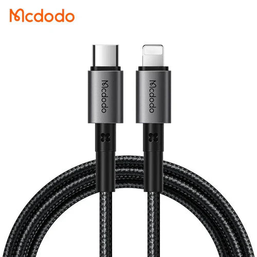 MCDODO Type-C to Lightning Cable – Prism Series, 1.8M, Fast Charging - Black