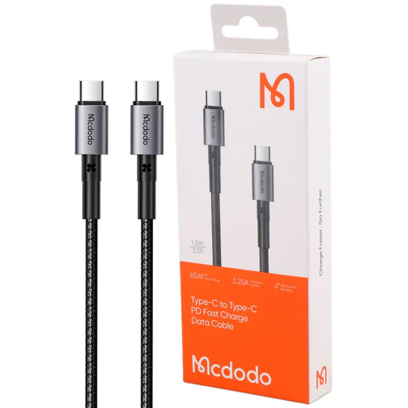 MCDODO Type-C to Type-C 65W PD Fast Charging Cable – 1.5M