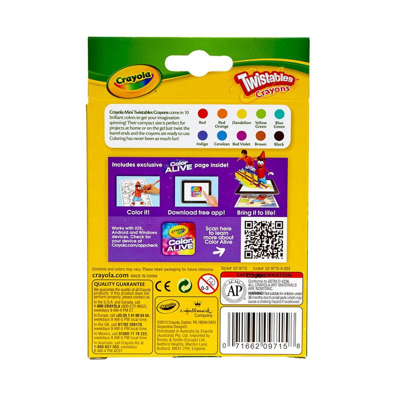 Crayola MINI TWISTABLE CRAYONS 10CT