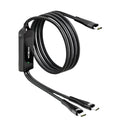 MOXOM 2023 Hot Selling 2 in1 usb-c 100w Pd Charging Data Cable LED Display Type C Charging for USB C Laptop