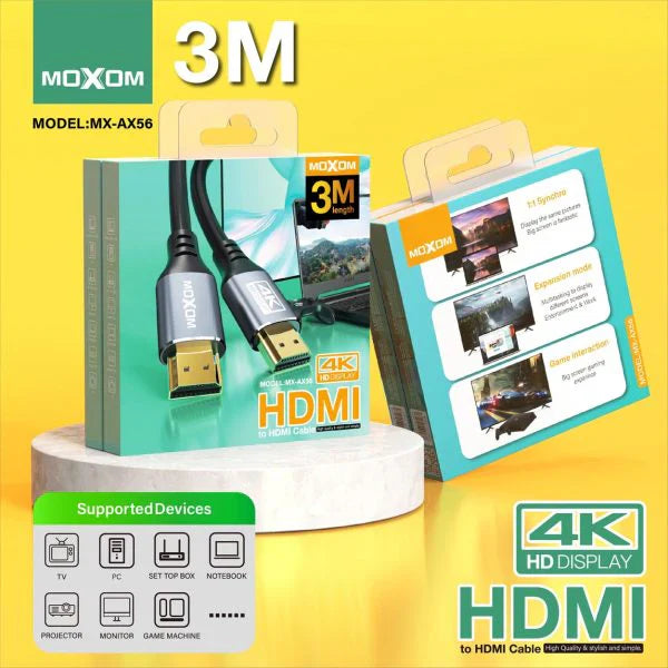MOXOM MX-AX56 4K Ultra HD HDMI High Definition Connection Cable