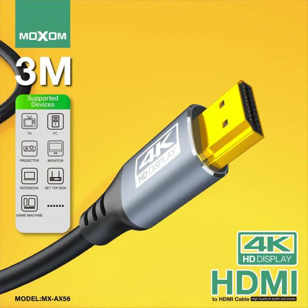 MOXOM MX-AX56 4K Ultra HD HDMI High Definition Connection Cable