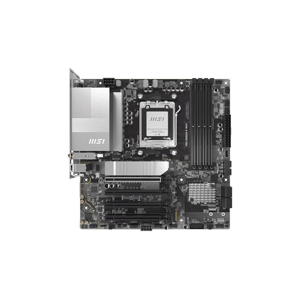 MSI PRO B850M-P WIFI DDR5 Motherboard - Black + MSI MAG MAX F20A-1 200mm ARGB Case Fan - Black