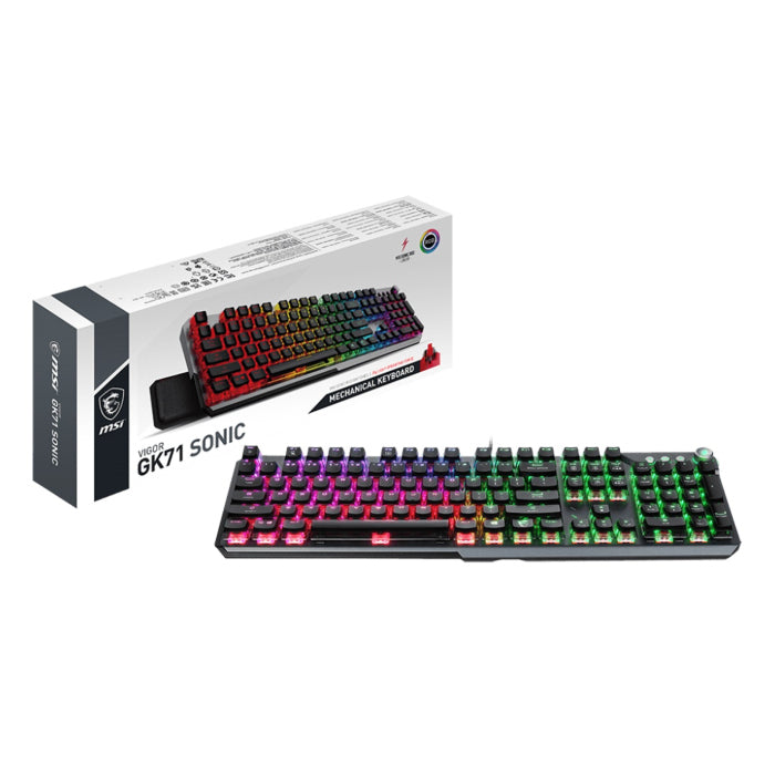 MSI VIGOR GK71 Sonic Mechanical RGB Gaming Keyboard Blue Switch -Black