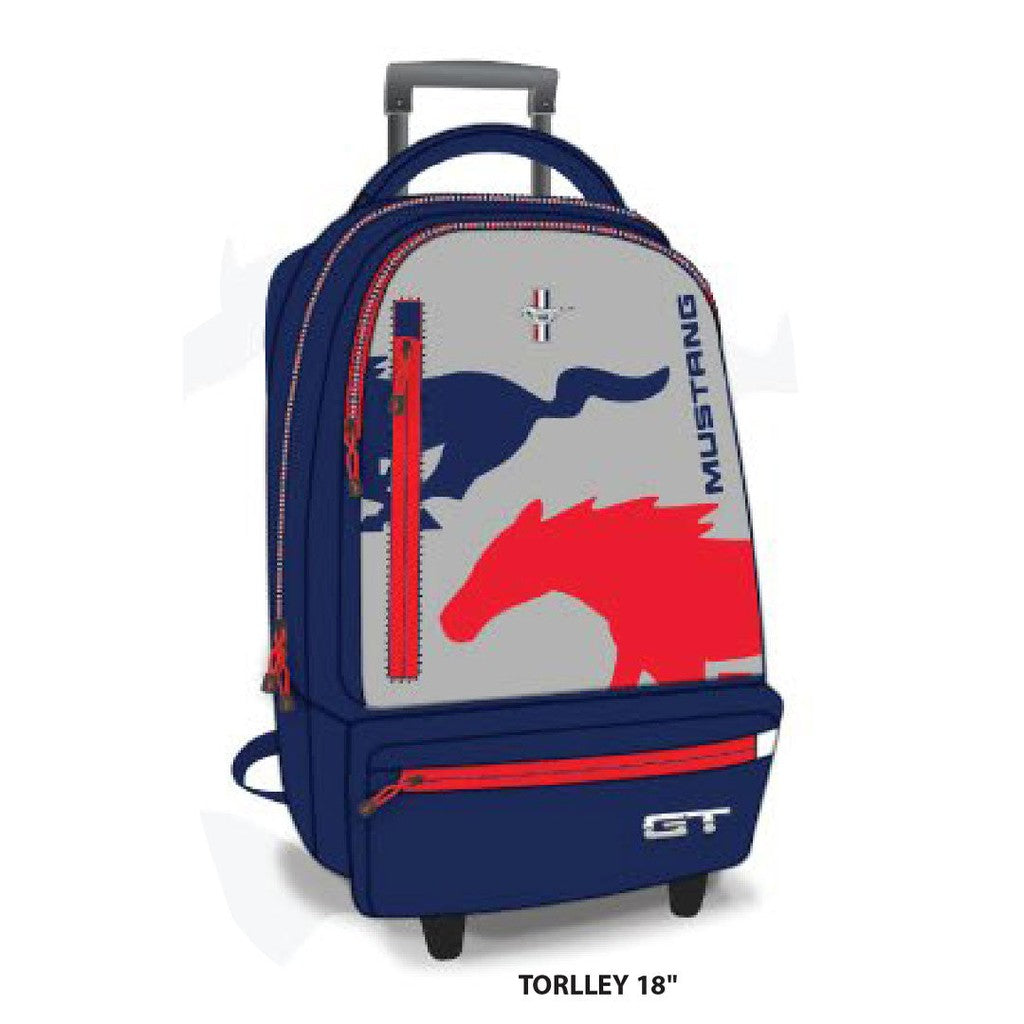 MUSTANG NAVY BLUE TROLLY BAG