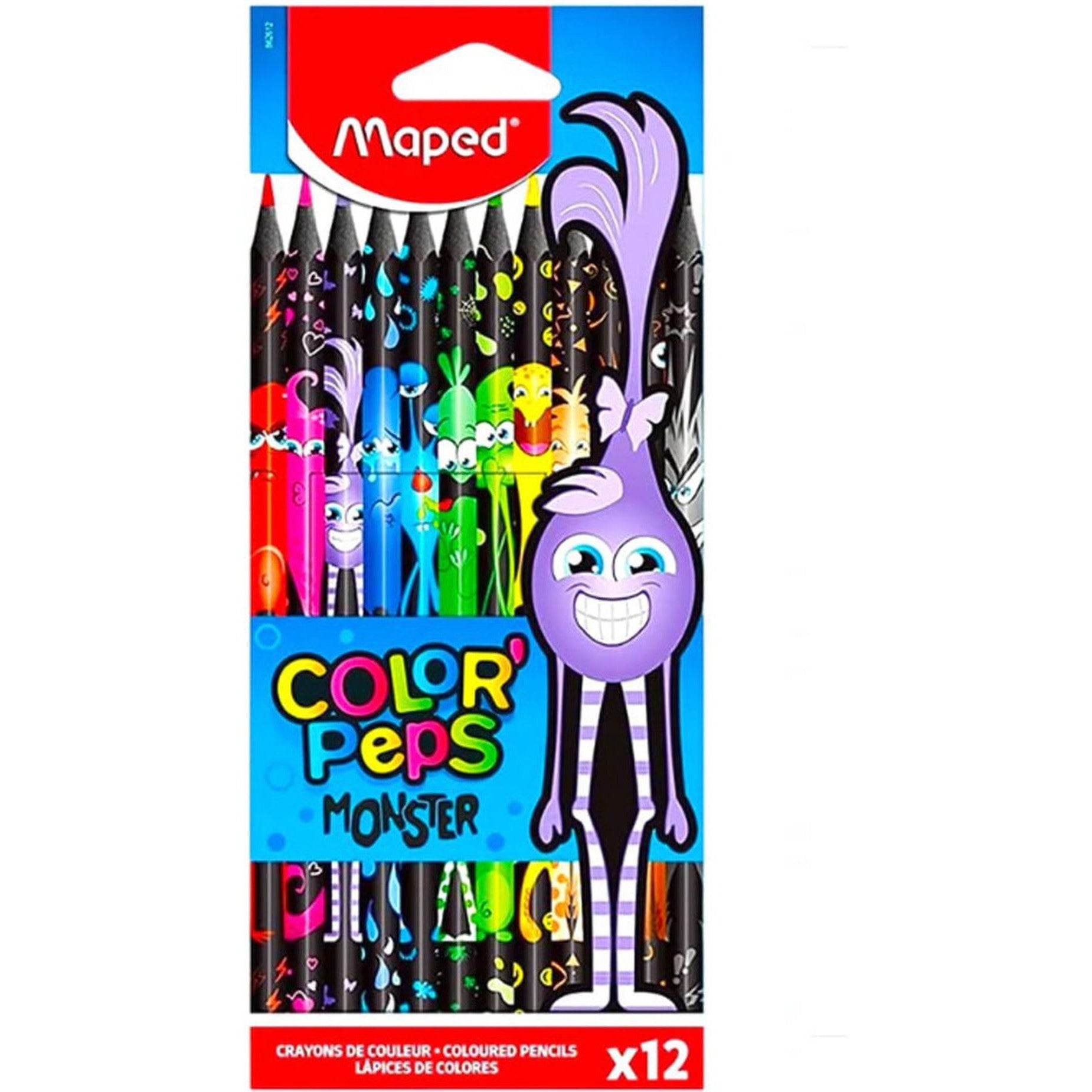 Maped Color Peps Monster 12 Colored Pencils