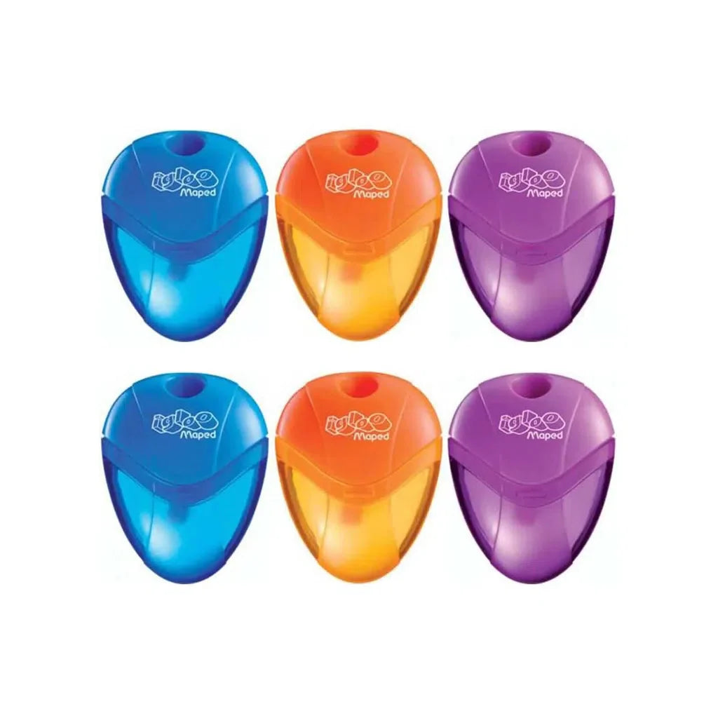 Maped Igloo Sharpener 1Hole 12pcs Pack MD032169 Assorted