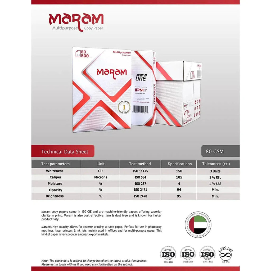 Maram Photocopy A4 Paper - Ream