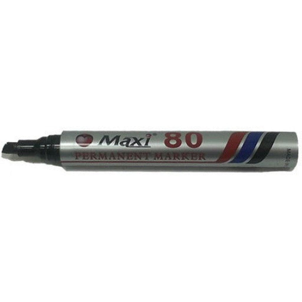 Maxi 80 Chisel Tip Permanent Marker - (Box/10Pc)