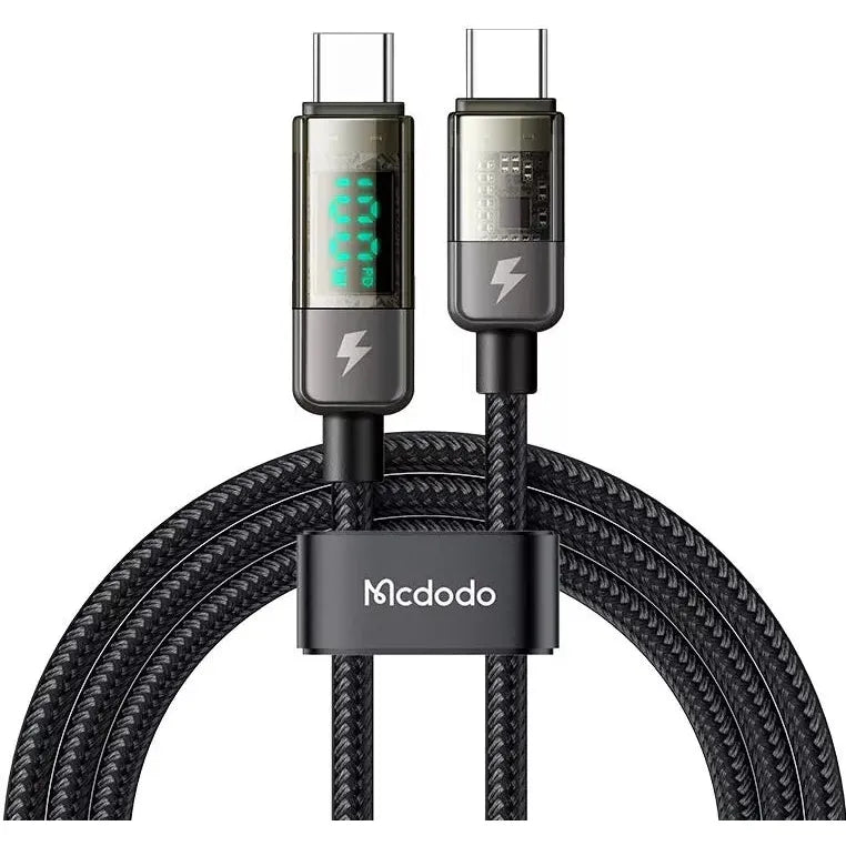 McDodo USB-C to USB-C PD Cable – 100W, 1.2M, Auto Power-Off (Black)