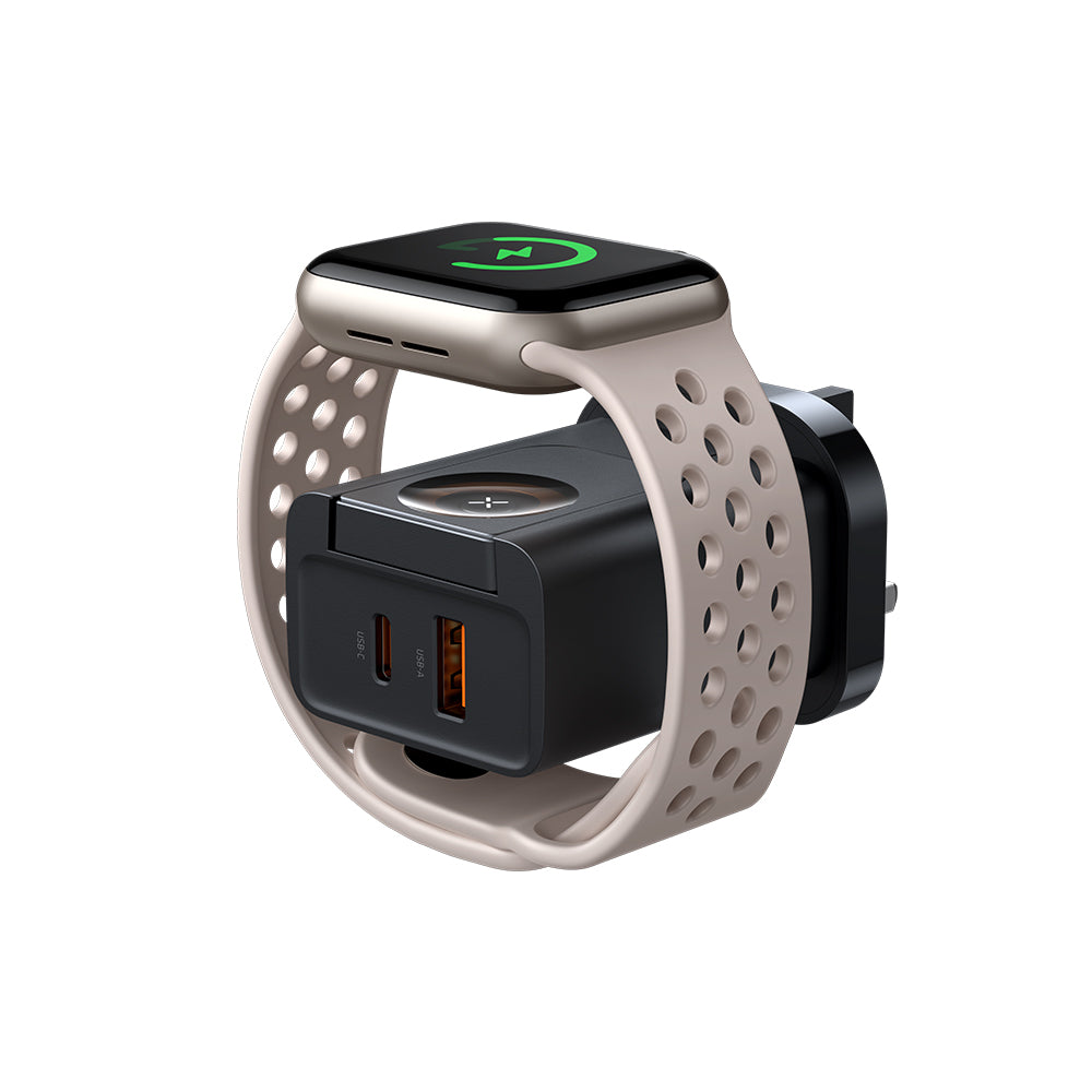 Mcdodo 2-in-1 30W Travel Adapter With Built-in Apple Watch Charger