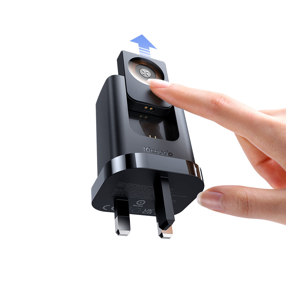 Mcdodo 2-in-1 30W Travel Adapter With Built-in Apple Watch Charger