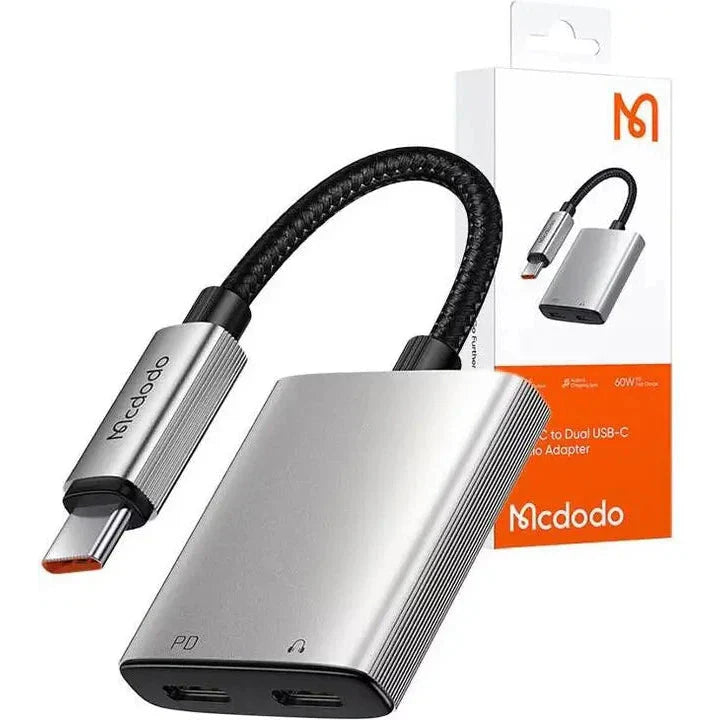 Mcdodo 2-in-1 USB-C to Dual USB-C Audio Adapter